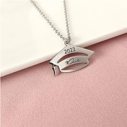 Customized graduation name necklace