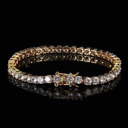 18K Gold Full Diamond Tennis Bracelet