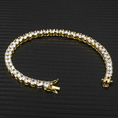 18K Gold Full Diamond Tennis Bracelet