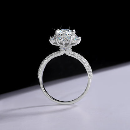 Bague Moissanite princesse Chuxue 1ct