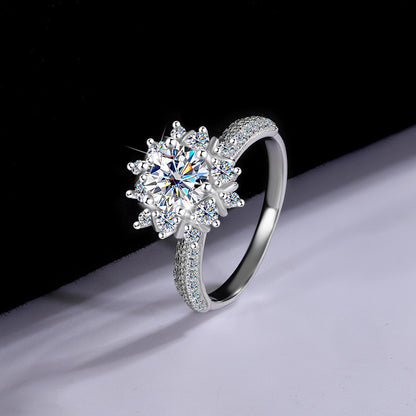 Bague Moissanite princesse Chuxue 1ct