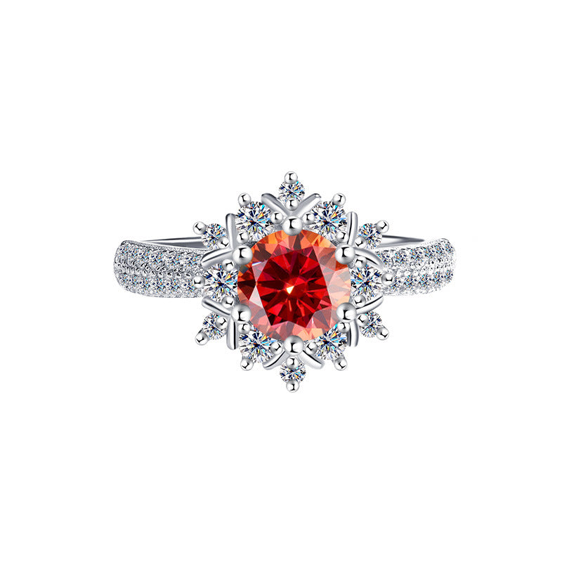 Bague Moissanite princesse Chuxue 1ct