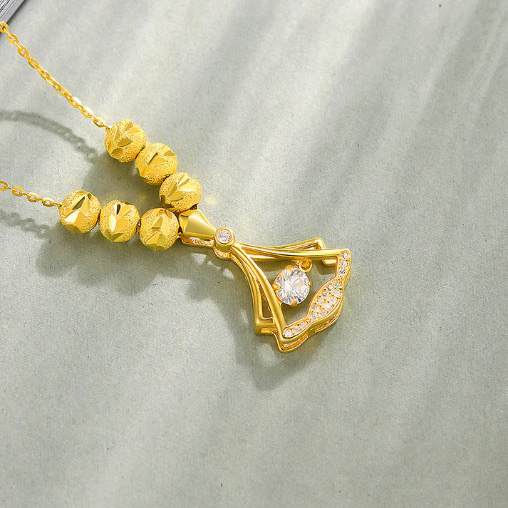 14K Gold Plated Ginkgo Leaf Chain Necklace