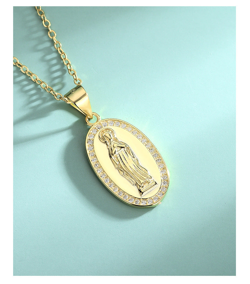 S925 virgen de guadalupe necklace