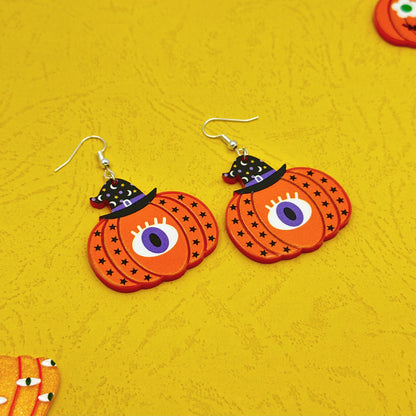 Ghost Pumpkin Festive Earrings