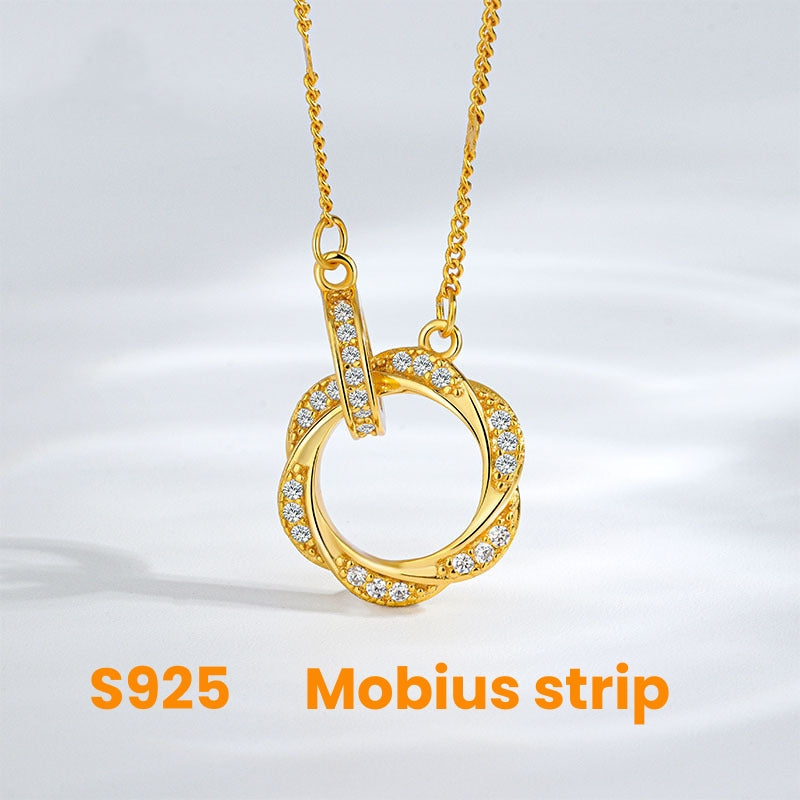 Sterling Silver Möbius Strip Necklace