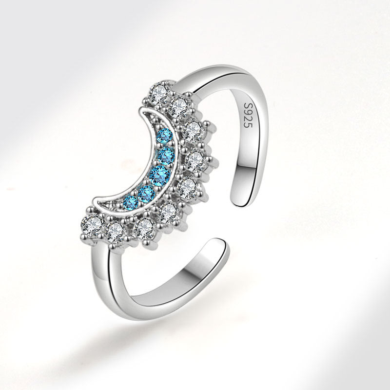 Shining Sunrise & Blue Moon 2-in-1 Combination Ring