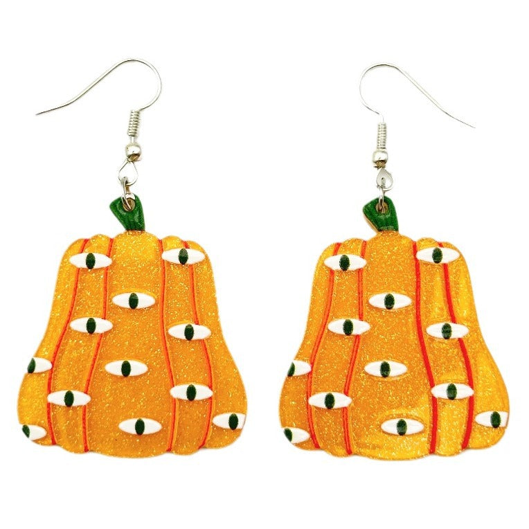 Ghost Pumpkin Festive Earrings