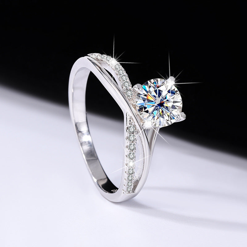 Bague Moissanite princesse Chuxue 1ct