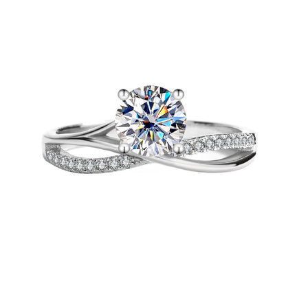 Bague Moissanite princesse Chuxue 1ct