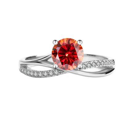 Bague Moissanite princesse Chuxue 1ct