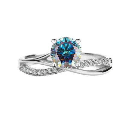 Bague Moissanite princesse Chuxue 1ct