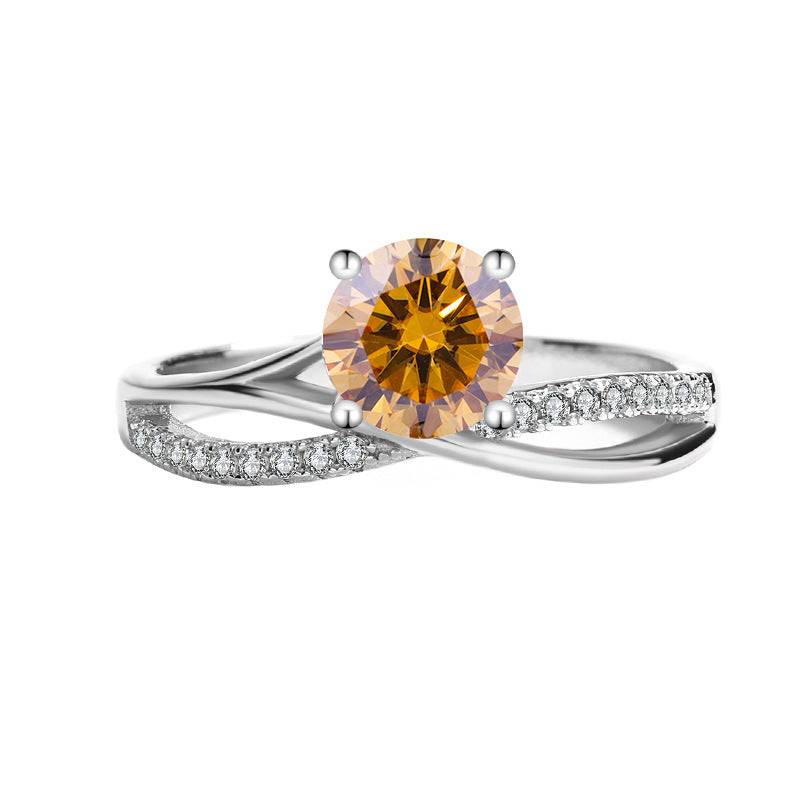 Bague Moissanite princesse Chuxue 1ct