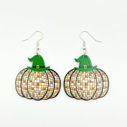 Ghost Pumpkin Festive Earrings