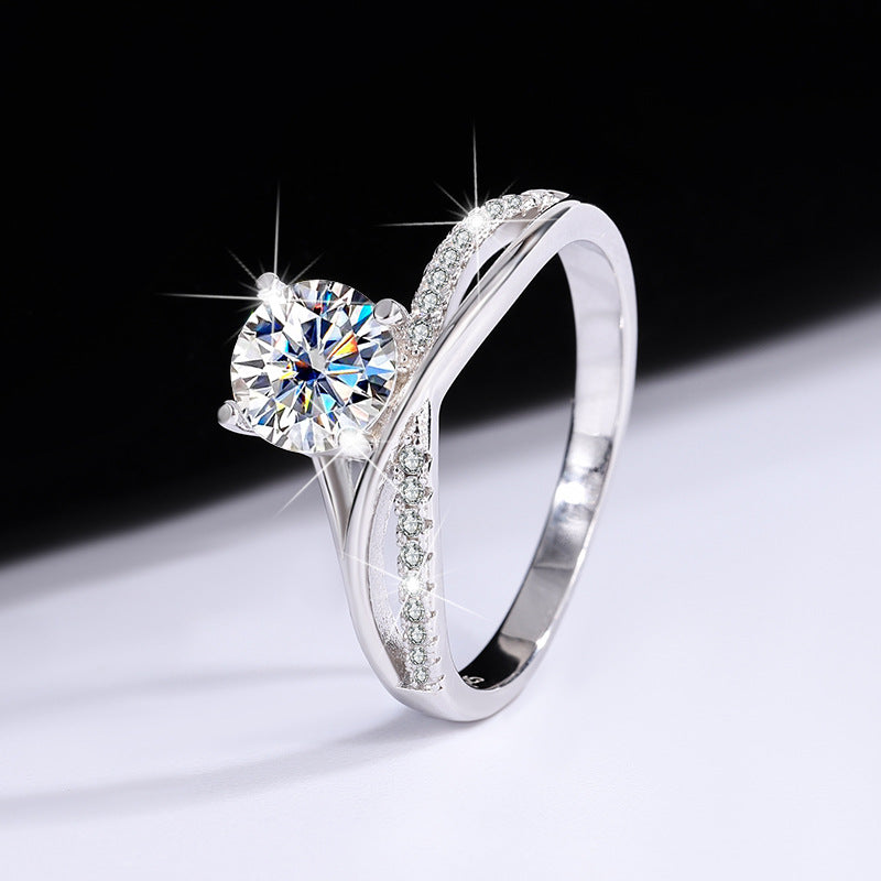 Bague Moissanite princesse Chuxue 1ct