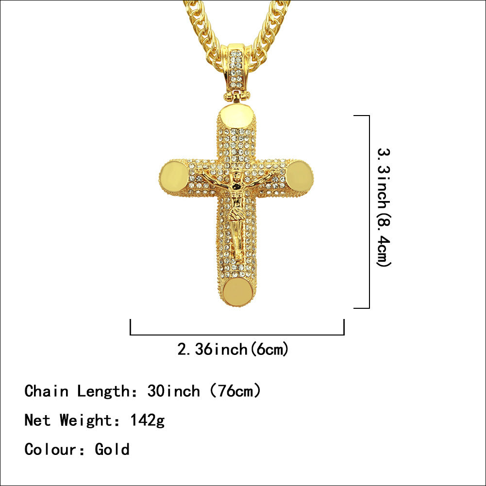 3D Cross Pendant Necklace