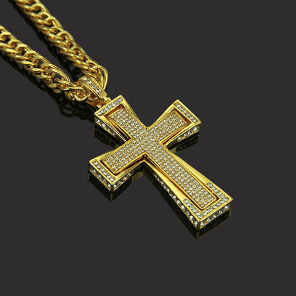 3D Cross Pendant Necklace