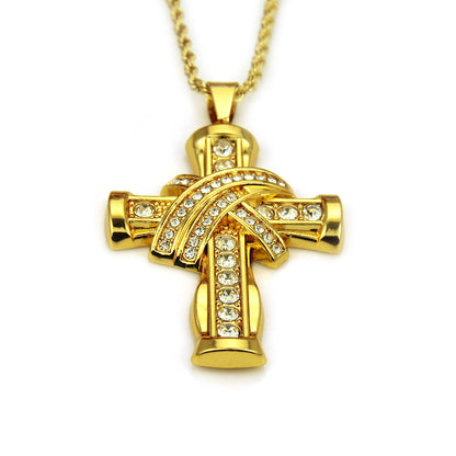 3D Cross Pendant Necklace