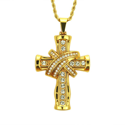 3D Cross Pendant Necklace