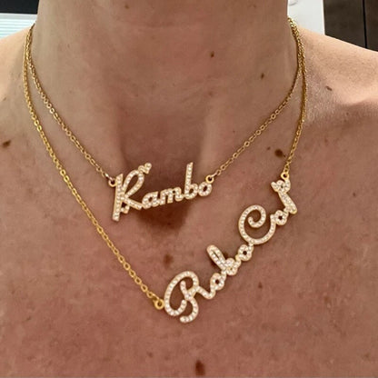 Personalized Shiny Diamond Name Necklace