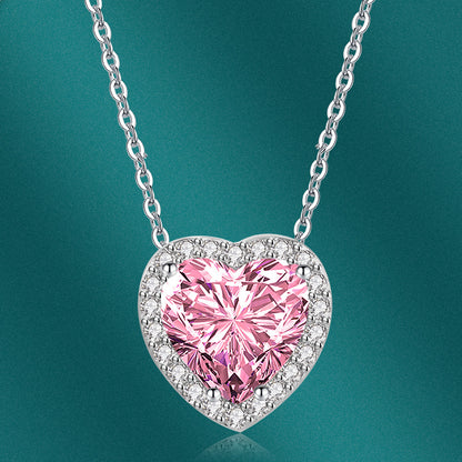 2-ct heart-shaped moissanite necklace