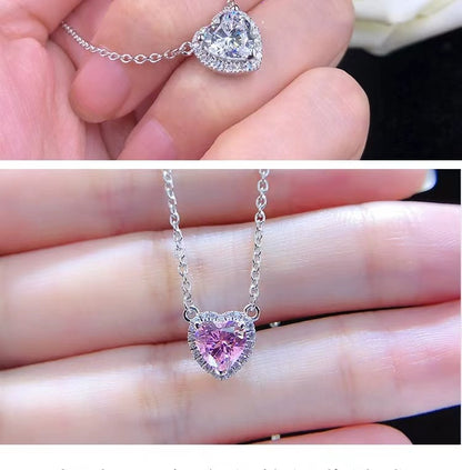 2-ct heart-shaped moissanite necklace