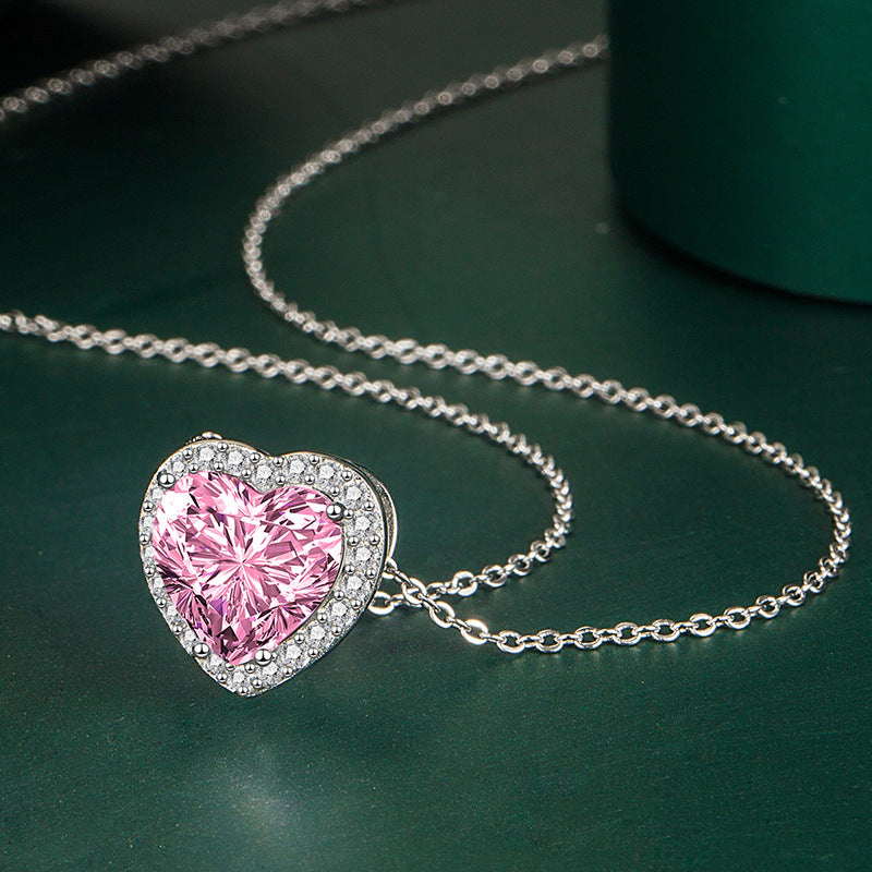 2-ct heart-shaped moissanite necklace