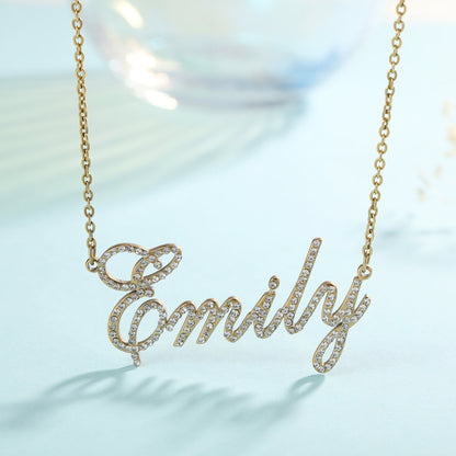 Personalized Shiny Diamond Name Necklace