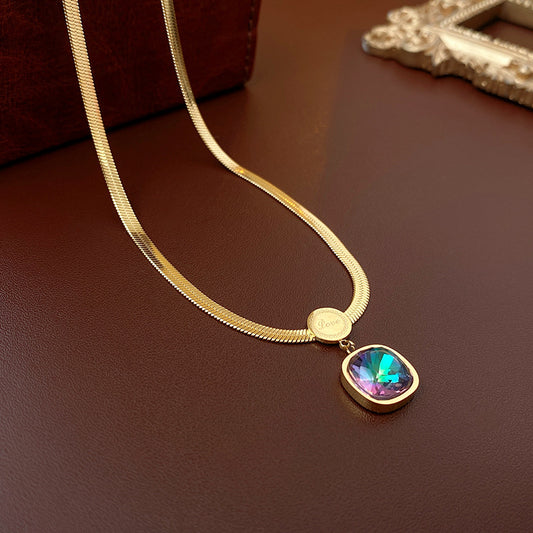 Colorful Zircon Necklace