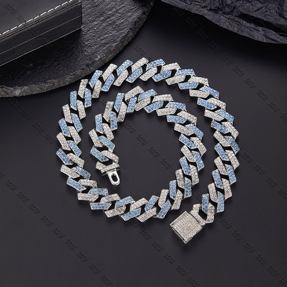 Diamond inlaid Cuban chain