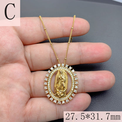 S925 virgen de guadalupe necklace