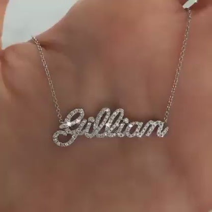 Personalized Shiny Diamond Name Necklace