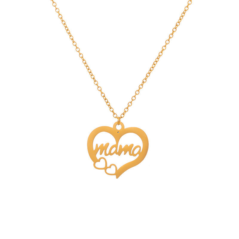 🎁 Heart shaped letter 'mama' necklace