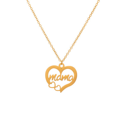 🎁 Heart shaped letter 'mama' necklace